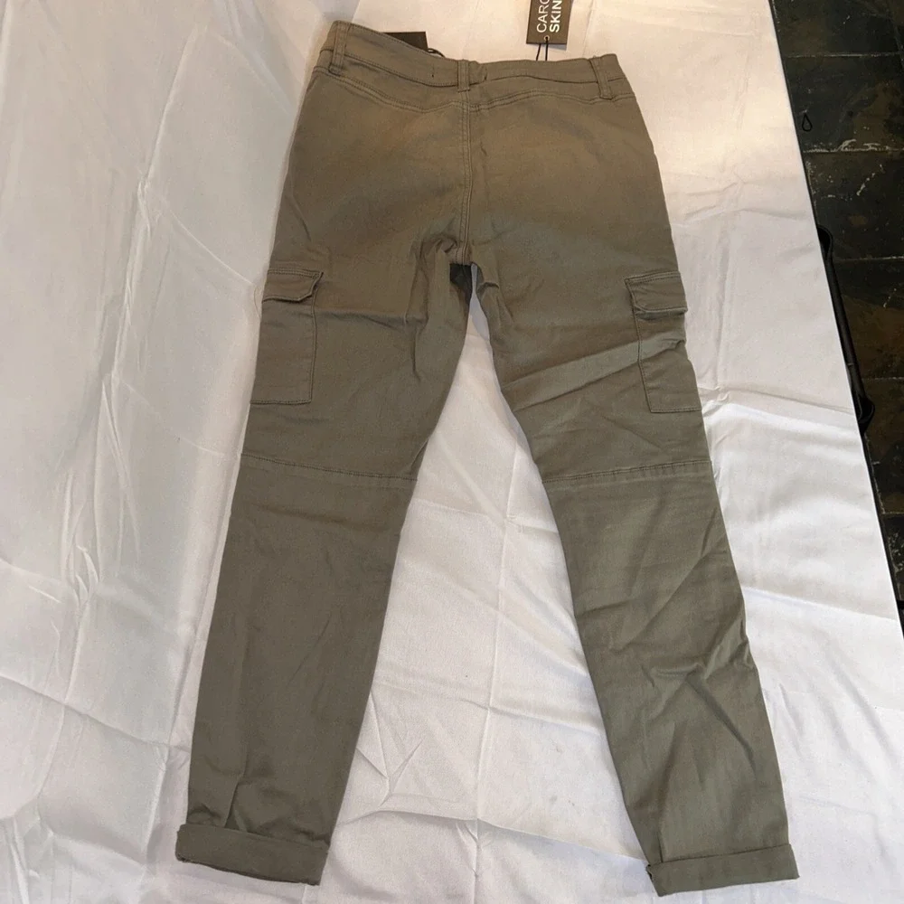 Ashley Mason Jeans‎ Jr Sz 9(29)Army Green Cargo Low Rise Pants 6-Pockets
